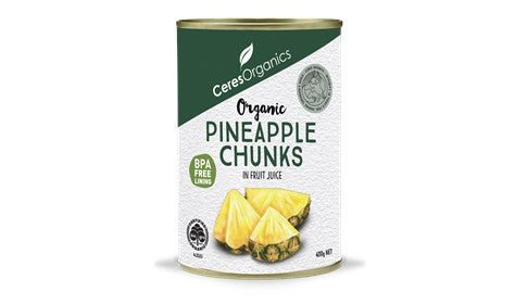 Ceres Organics Pineapple Pieces in Fruit Juice 400g