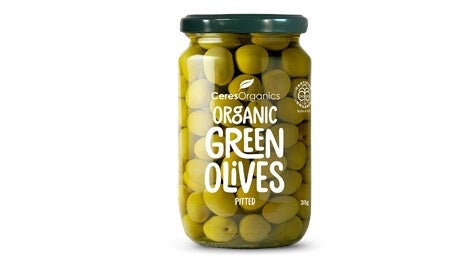 Ceres Organics Green Pitted Olives 315g