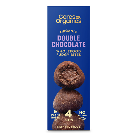 Ceres Organics Double Chocolate Fudgy Bites 120g