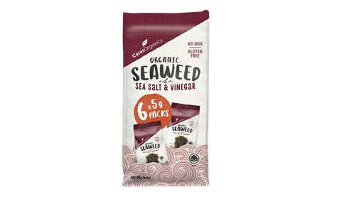 Ceres Organics Seaweed Sea Salt & Vinegar Multipack  6X5g