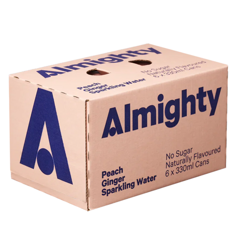 Almighty Sparkling Water Peach 6Pk