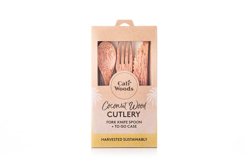 Caliwoods Coconut Wood Cutlery Set