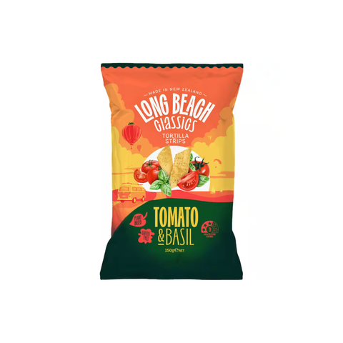 Long Beach Classics Tortilla Chips Tomato & Basil 150g