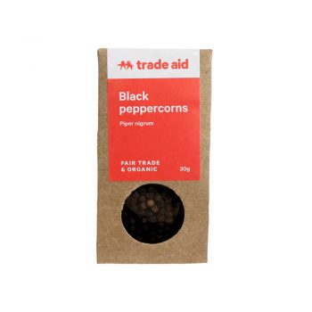 Trade Aid Organic Black Peppercorns 30g