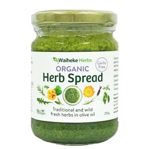 Waiheke Herbs Organic No-Garlic Herb Spread 200g
