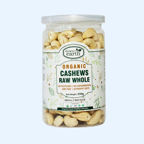 Down To Earth Org Cashew Raw Whole 250G