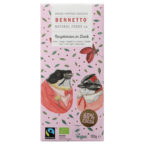 Bennetto Organic Chocolate Raspberry 100g