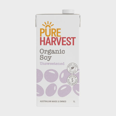 Pure Harvest Organic Soy Milk Unsweetened 1L