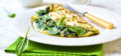 Farm-Fresh Omelette with Perpetual Spinach and Cauliflower