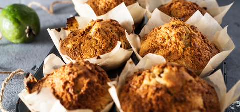 Lunchbox Ideas: Organic Feijoa Vegan Muffins