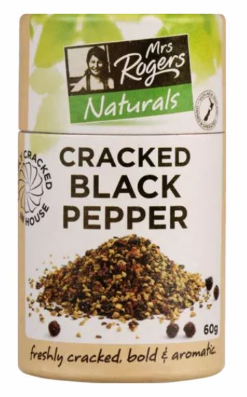 Mrs Rogers Natural Cracked Black Peppercorn 60G