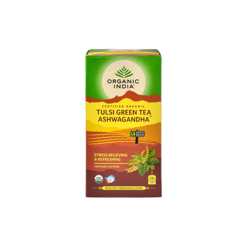 Organic India Grn Tea Ashwagandha 25B