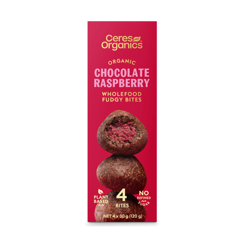 Ceres Organics Chocolate Raspberry Fudgy Bites 120g