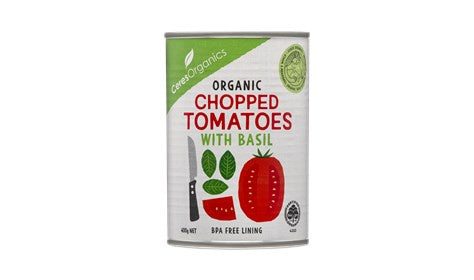 Ceres Organics Tomatoes Chopped With Basil 400G