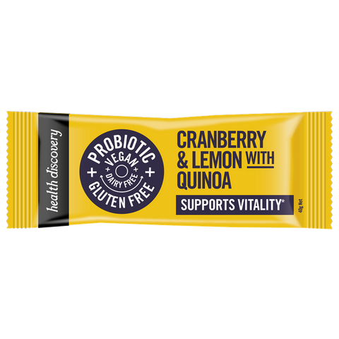 Health Discovery Cranberry Lemon Quinoa Vitality Bar 40g