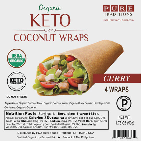 Pure Traditions Coconut Wraps Curry 4S