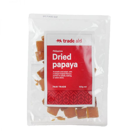 Trade Aid F/Trade Dried Papaya 100G