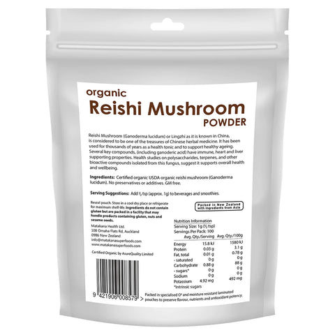 Matakana Superfoods Org Reishi Mushrm Powder 100g