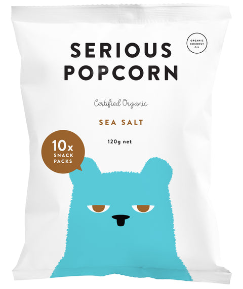 Serious Foods Popcorn Seasalt 10Pk