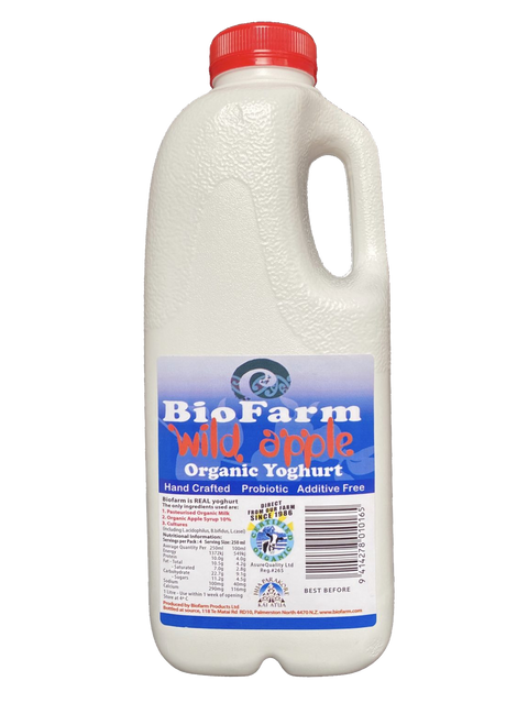 BioFarm Organic Yoghurt Wild Apple 1L