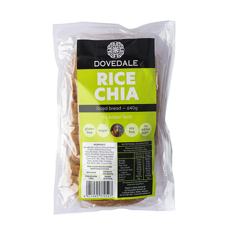 Dovedale Gf Rice Chia Bread 640g
