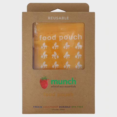 Munch Cupboard Reusable Food Pouches 5Pk